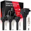 KILOAUTO 4 Ignition Coils with 4 Iridium Spark Plugs fit