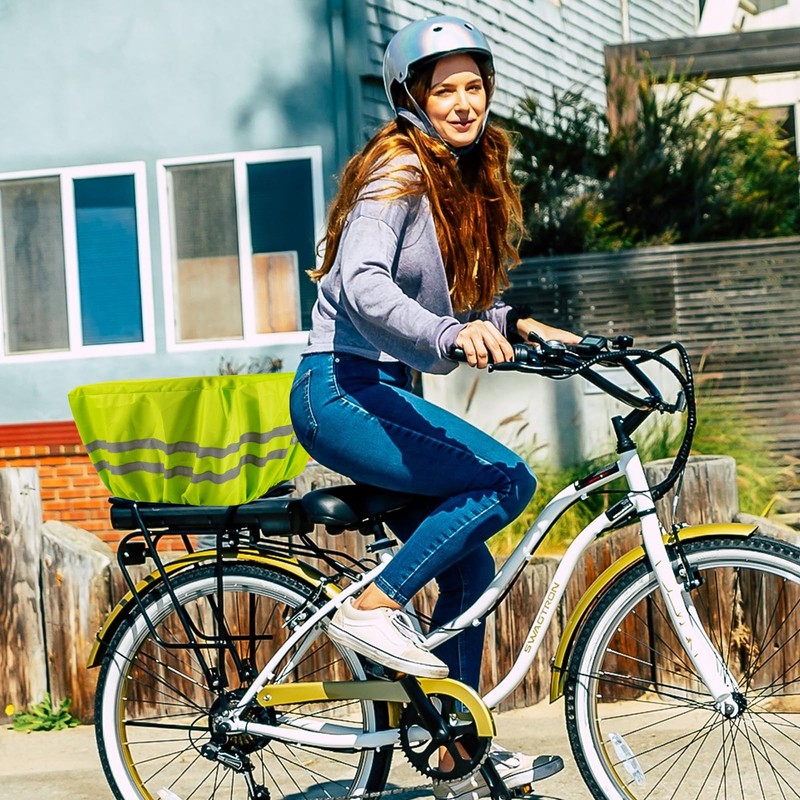Rain Cover Bicycle Basket, Bicycle Basket Cover, Waterproof with Reflective