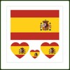 15 Sheets Spanish Flag Temporary Tattoo Stickers, National Flag and