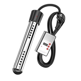 1500W Water Heater Boiler Water Heating Portable Immersion Suspension Water Heater with Timer for Bathroom Swimming Pool