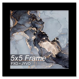 Fxojyvo 5x5 Frame, Black Picture Frame for 5 x 5 Square Picture Poster Photo, Light Weight and High Transparent 5 by 5 Frame for Wall - 1 Pack/Black/5"x5"