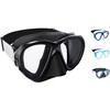 Cressi Fiji Unisex Adult Snorkel Mask, Black/Black, One Size