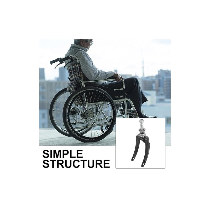 VILLCASE 2 Pack Wheelchair Front Wheel Fork Replacement Bracket with