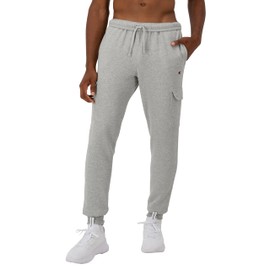 Champion Mens Cargo Joggers, Powerblend, Fleece Midweight (Reg. Or Big & Tall) Athletic-sweatpants, Oxford Gray C Patch Logo, XX-Large US