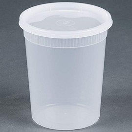 24set 32oz Clear Food Takeout Soup Container with Lids