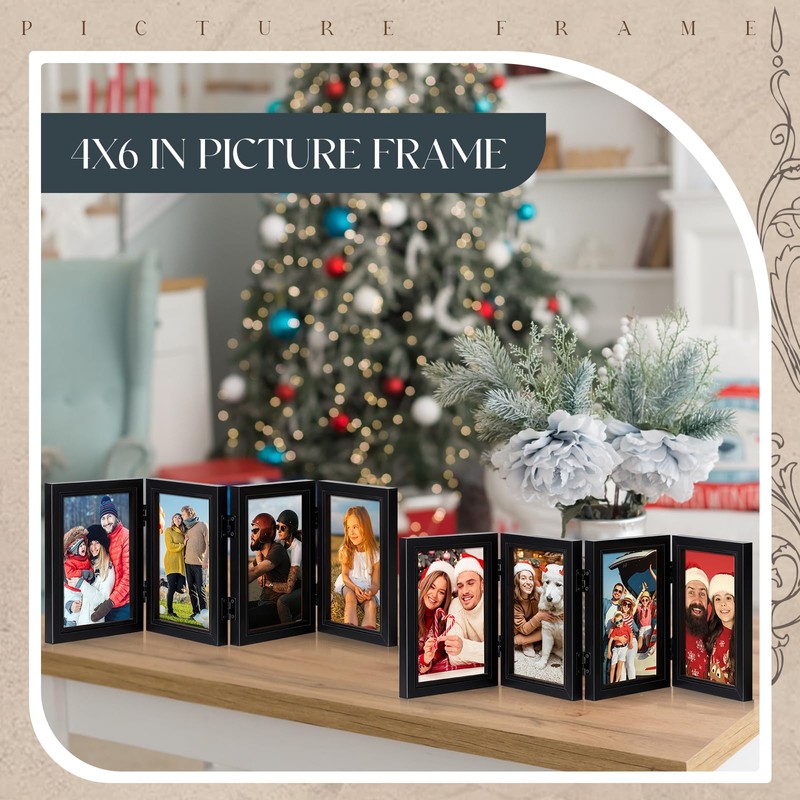Sintuff 2 Pack 4 Folding Christmas Picture Frame Collage 4×6