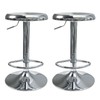 KBISHTIE Adjustable Bar Stools Set of 2, Backless Swivel Round