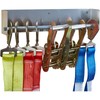 Premium Aluminum Ratchet Strap & Bungee Organizer Rack, Wall-Mountable Storage