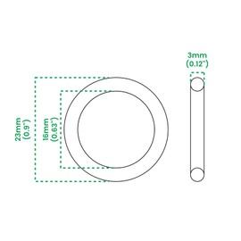 Watflow 3/4" NPT Water Meter Rubber Washer, 10 Pack