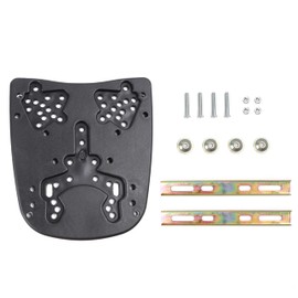 Universal Motorcycle Rear Tail Box Base Plate inPlastic Material Adapter for Motorcycle Rear Luggage Rack Trunk,Black Color Trunk Floor Panel