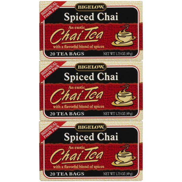 Bigelow Tea Chai Spiced 20bg - 3 PACK