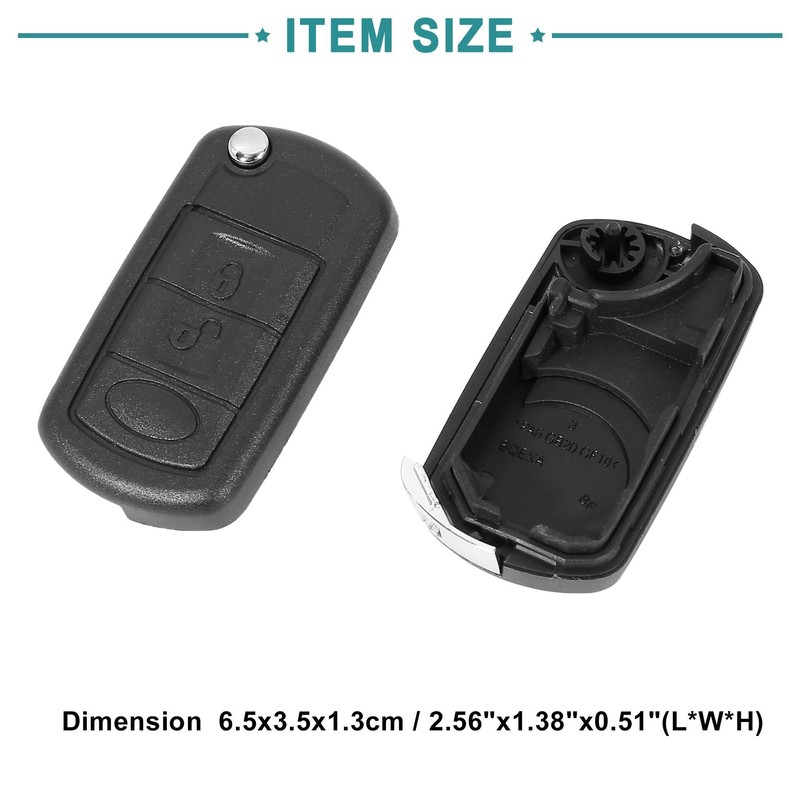 ACROPIX Car Keyless Remote Case 3 Button Key Fob Shell