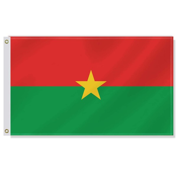 3×5 FT Burkina faso Flag,Large Burkina faso Decor,Double Side Digital