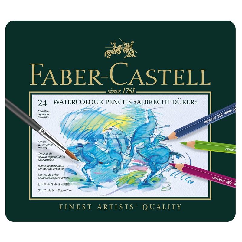Faber-Castell 117590 Watercolour Pencils Albrecht Durer 24 Metal Case Art