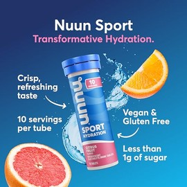 Tabletas de Electrolitos Deportivos Nuun para Hidratación Proactiva, Sabores Variados, 4 Paquetes (40 Porciones)
