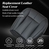 SecosAutoparts Driver Bottom Black Leather with Black Lines Seat Cover