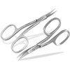 Curved Nail Scissors and Nail Cuticle Scissors Set with Ergonomic