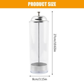 Straw Dispenser, Plastic Straw Holder with Lid, Creative Transparent Straw Dispenser, Straw Holder for Kitchen Counter Bar Straws