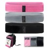 Fabric Resistance Bands Set: 3 Booty Bands with Workout Guide