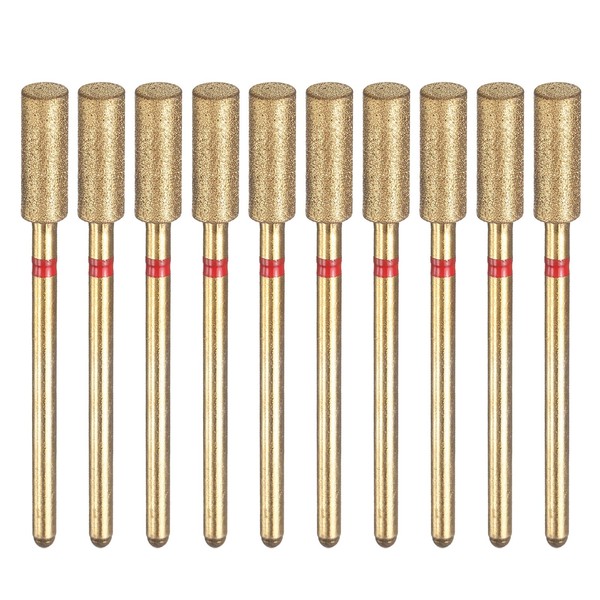 sourcing map 10pcs 200-230 Grits Diamond Grinding Bit 4.2mm Cylindrical