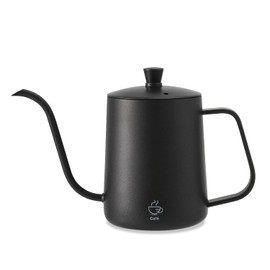 VKCHEF Coffee Pot, Drip Pot, Coffee Kettle, Drip Pot, Fine Mouth, Mini, 20.3 fl oz (600 ml), Stainless Steel, Camping, Kettle, Black, Espresso Pot, Tea, Coffee, Kettle