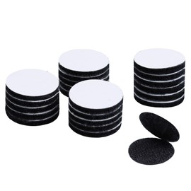 LVYKING 24 Pairs 1 Inch Hook and Loop Dots, Round Adhesive Double Sided Sticky Tape, Self Adhesive Nylon Hook and Loop Fasteners for Home Office DIY Tool Hanging, Black