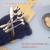 20-Piece Silverware Set, Flatware Cutlery Silverware Set Service for 4,