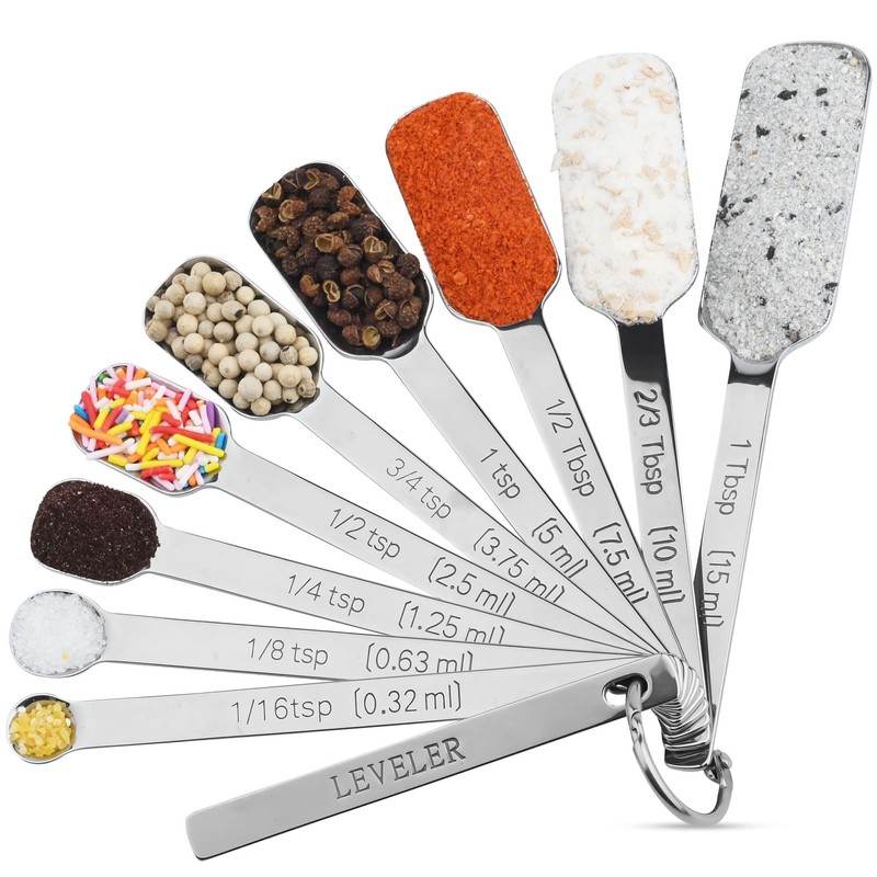 IFFMYJB Measuring Cups and Spoons Set of 19, 7 Stainless