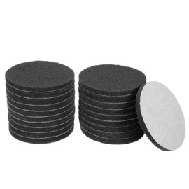 sourcing map 20pcs Scrubber Scouring Pads 800 Grits 5 Inch Drill Power Brush Hoop and Loop Surface Conditioning Disc Drill Scuffing Disc Scrub Pads for Home Kitchen Cleaning, Grey