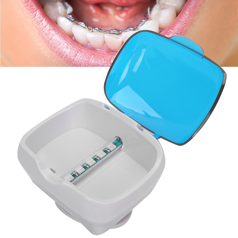 Orthodontic Retainer UV Cleaning Box Portable Denture Ultraviolet Cleaning Box