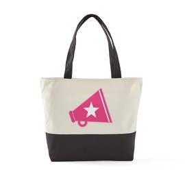 CafePress Pink Cheerleader Megaphone Canvas Tote Top Zipper Closure