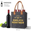 THXFUNAREA Ruhestand Geschenk Männerhandtasche Rente Rententritt Rentner Geschenke Männer Flaschentasche