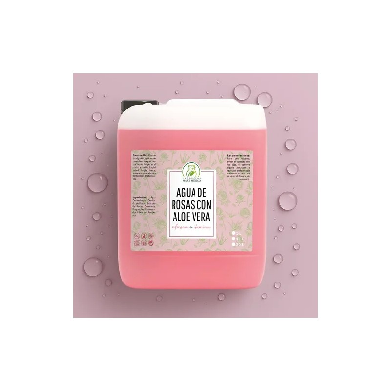 Agua De Rosas Y Áloe Vera Productos Mart Mexico Tónico