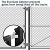 Zonon Slide Gate End Catch Retainer 2" Wide Heavy-Duty Steel