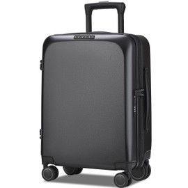 Verage Freeland Carry On Luggage with X-Large Spinner Wheels, Expandable Hardside Travel Luggage, Rolling Suitcase TSA Approved (20-Inch, Black)