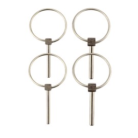 4/6Pcs Stainless Steel 316 Lynch Pin Fastener, Heavy Duty Marine Tractor Linch Pin Clips Shaft Locking Pin (Pin Diameter 3/16", 4.5MM, 4)