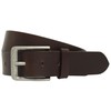 Gusti Kara Plain Leather Belt with Silver Buckle Suit Belt