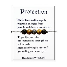 PINCHUAN Healing Crystal Bracelet for Women/Men Crystal Bracelets Spiritual Natural Healing Crystal Stones Bracelet Empath Protection Crystal Bracelet Healing Crystal Jewelry-Protection