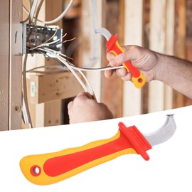 Herramienta para pelar cables con cuchilla, cuchillo para electricista de aislamiento, cortador pelacables antimagnético de 1000 V de IEC60900, herramienta pelacables con tapa