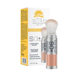 Fotosun UV 100 Protector Solar Brush en Polvo para Cara con Brocha Bloqueador Facial 50+ FPS Protección Contra el Sol Uso Diario Piel Sensible Sunscreen