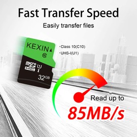 KEXIN Micro SD Card 32GB 10 Pack High Speed 85MB/s Card Micro SD Memory Card 32 GB TF Card Micro SDHC UHS-I A1 Class 10