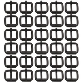 BIKICOCO Roller Buckle, 3/4 Inches Heel Rolling Bar Buckles for Bags Leather Webbing Straps, Black - Pack of 30