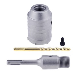 60mm / 2-3/8 inch Concrete Hole Saw with 220mm (8.66 inch ) SDS Plus Shank Connecting Rod Cement Hole Cutter for Concrete Cement Brick Stone Wall (60mm)