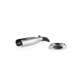 Le Creuset Corkscrew and Capsule Cutter, Wine Accessories Gift Set, GS 300 Stand Model, Matt Chrome, 49809003220002