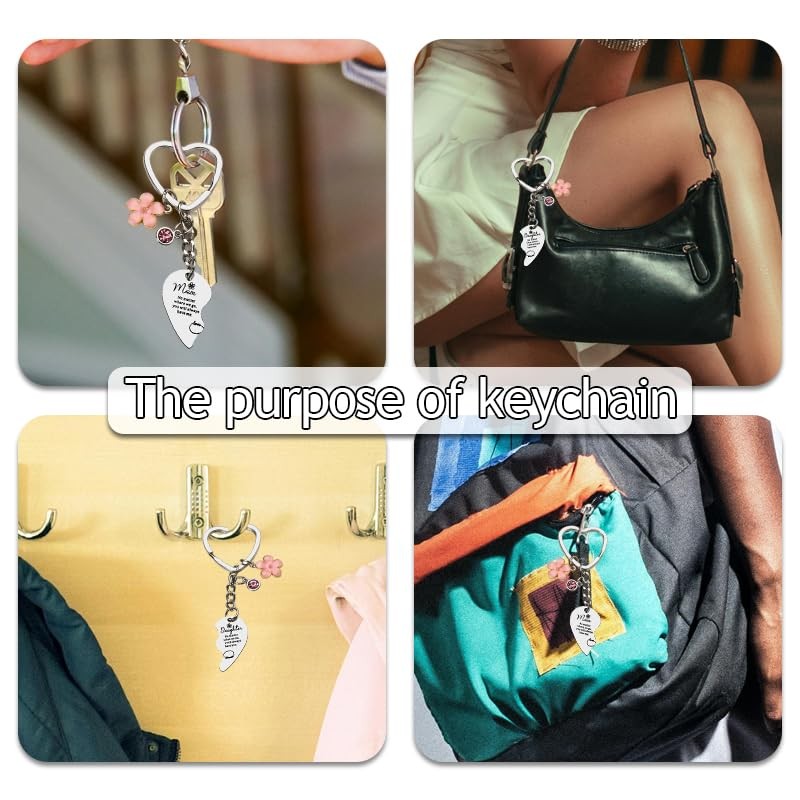 Mom Daughter Keychain Gifts for Mother Christmas Xmas Gifts for