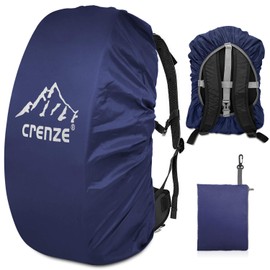 Crenze Rain Cover for Backpacks, 15-90L Waterproof Rain Cover Backpack Cover for Hiking, Camping, Cycling, Travel and School Bag, blue