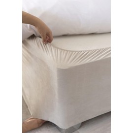 Belledorm Box Spring Cover - Transform Your Bed with This Fully Elasticated Faux Suede & Stretch Wrap-Around 4 Sides Bed Skirt (Linen, King/Cal King/Olympic Queen)