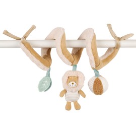 Nattou Spiral made of polyester, lion, with rattle, squeaker and other activities, approx. 27 cm, Flo, Oli & Ernest, Ernest Brown