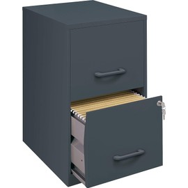 Office Designs 2 Drawer Vertical File Cabinet, Graphite, Letter, 18''D (14443/17783)
