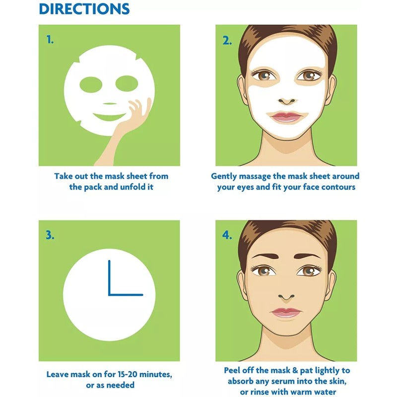 Sunburnt Ultra-hydrating Face Sheet Mask (4 Single Use Masks